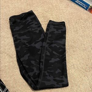 Womens Black Camouflage Leggings